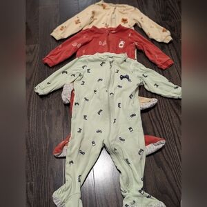 2/$25 Pekkle 12M Baby Sleepers 3-Pack Organic Cotton